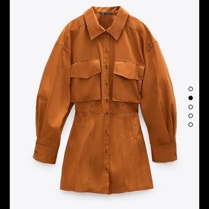 Zara Poplin shirt with pockets